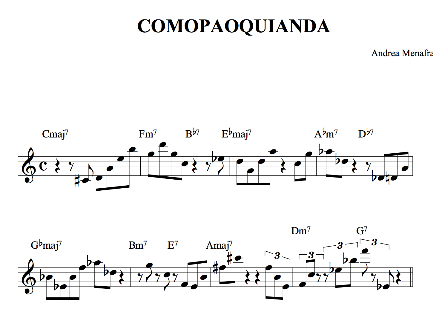 Comopaoquianda tratto dal CD Duodegradabile di Andrea Menafra